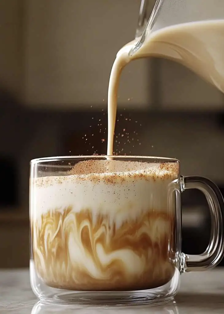 Banana Bread Latte Recipe – 3-Step Ultimate TikTok Copycat 4 Banana bread latte recipe with slice of banana bread on table