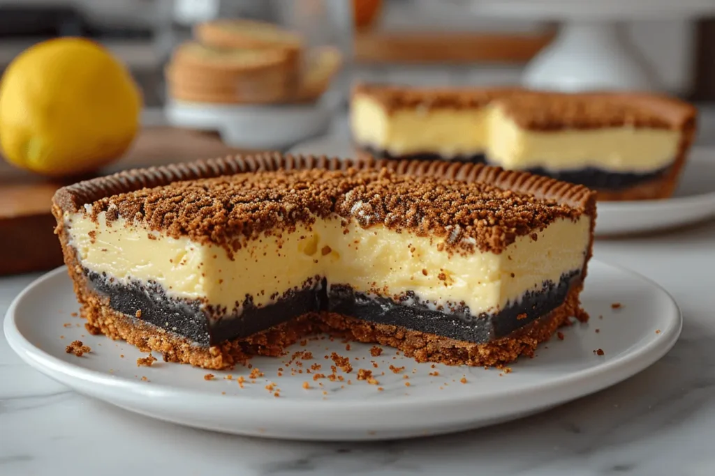No-Bake Lemon Icebox Pie – Easy, Refreshing, and Foolproof 8 no-bake lemon icebox pie with Oreo crust and gingersnap crumble topping