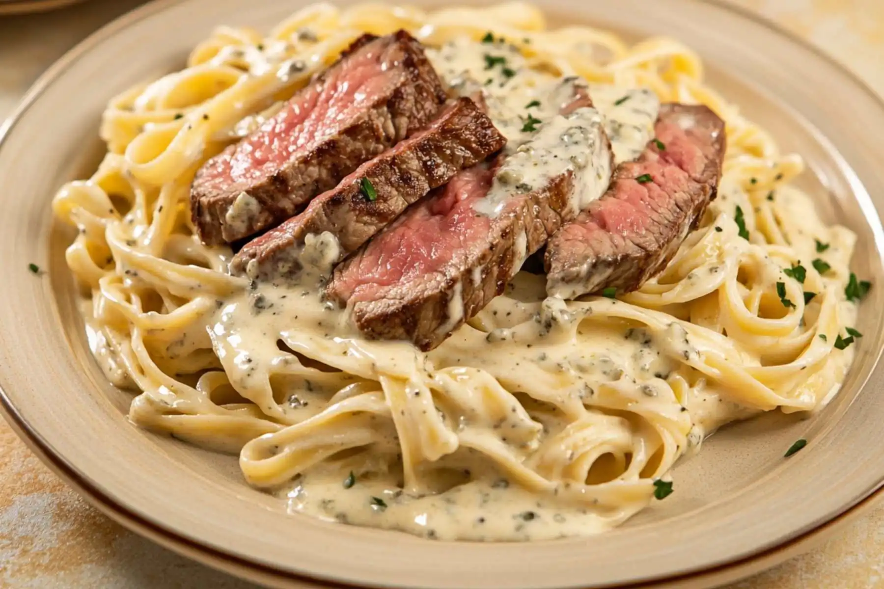Why Everyones Obsessed The Steak Gorgonzola Alfredo At Olive Garden Is Unforgettable