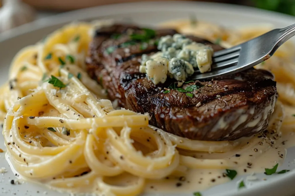 Steak Gorgonzola Alfredo (Olive Garden Copycat) – Best Creamy Pasta Recipe 9 steak gorgonzola alfredo pasta dinner