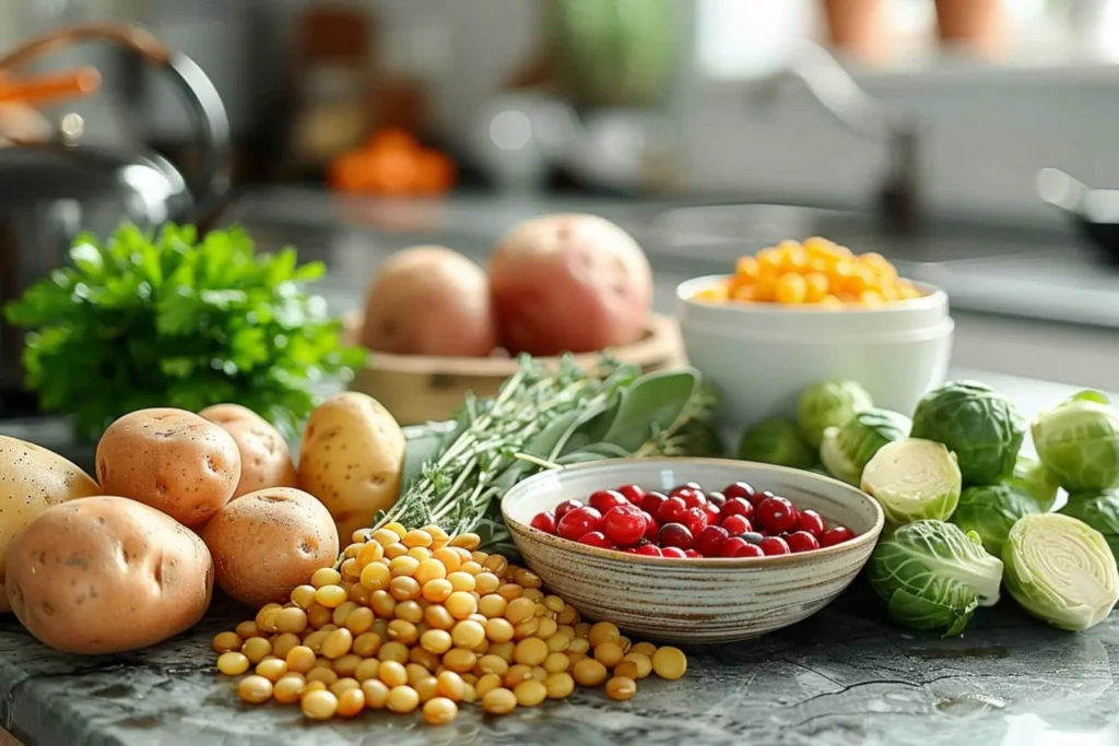 Vegan Thanksgiving leftover sandwich with lentil loaf and cranberry sauce