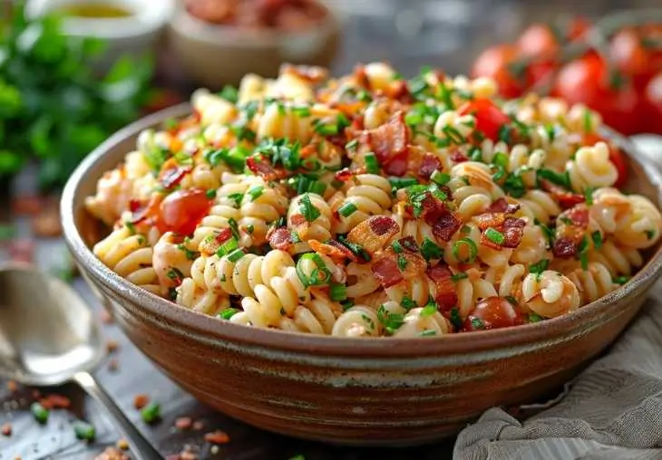 chicken bacon ranch pasta salad step 6 chill and serve.webp