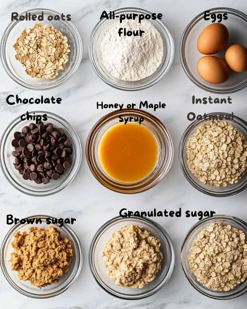 How to Make Instant Oatmeal Cookies (Quick & Easy Recipe) 4 Instant Oatmeal Cookies Ingredients