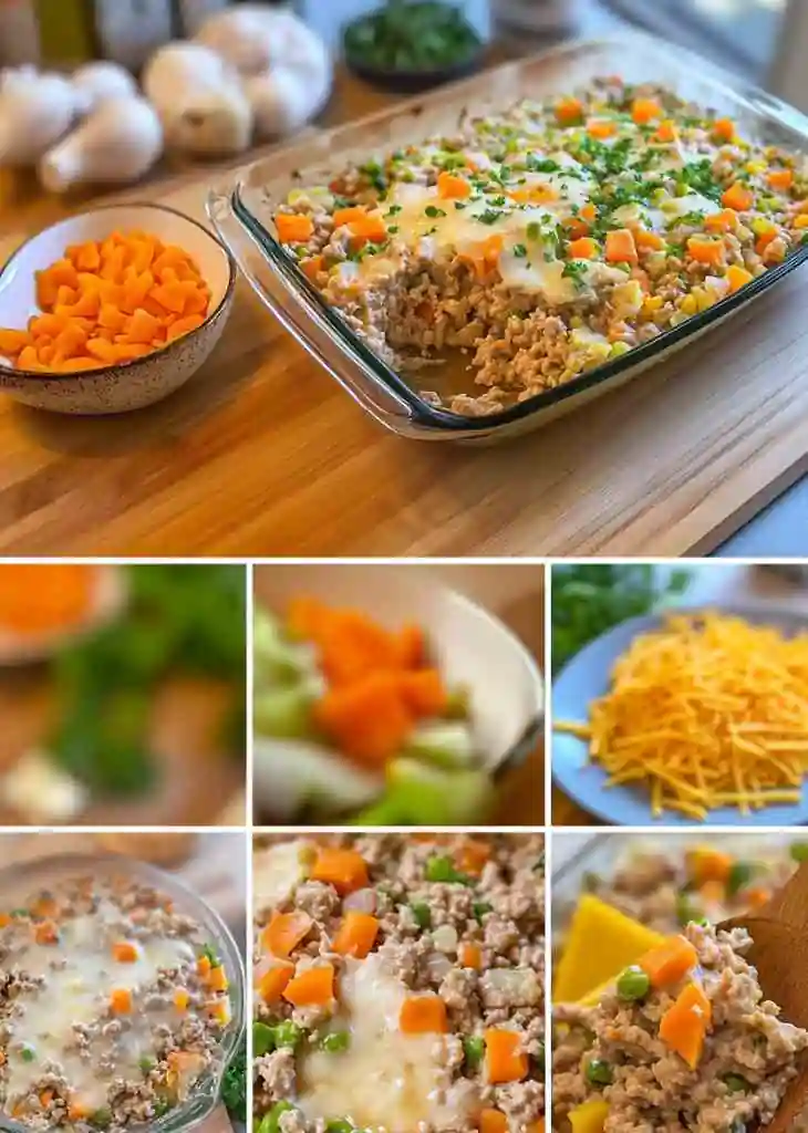 Ground Turkey Casserole Recipes for Cozy, Easy Comfort 3 ground turkey casserole recipes step by step cooking process.webp