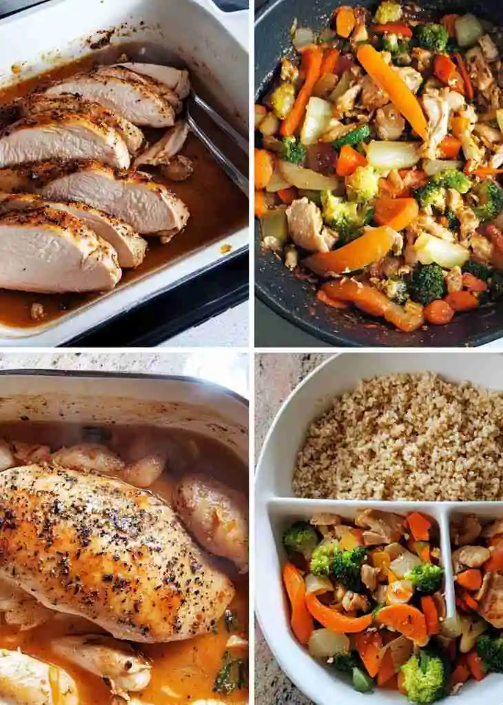 Healthy Chicken Recipes 4 healthy chicken recipes step by step collage.webp