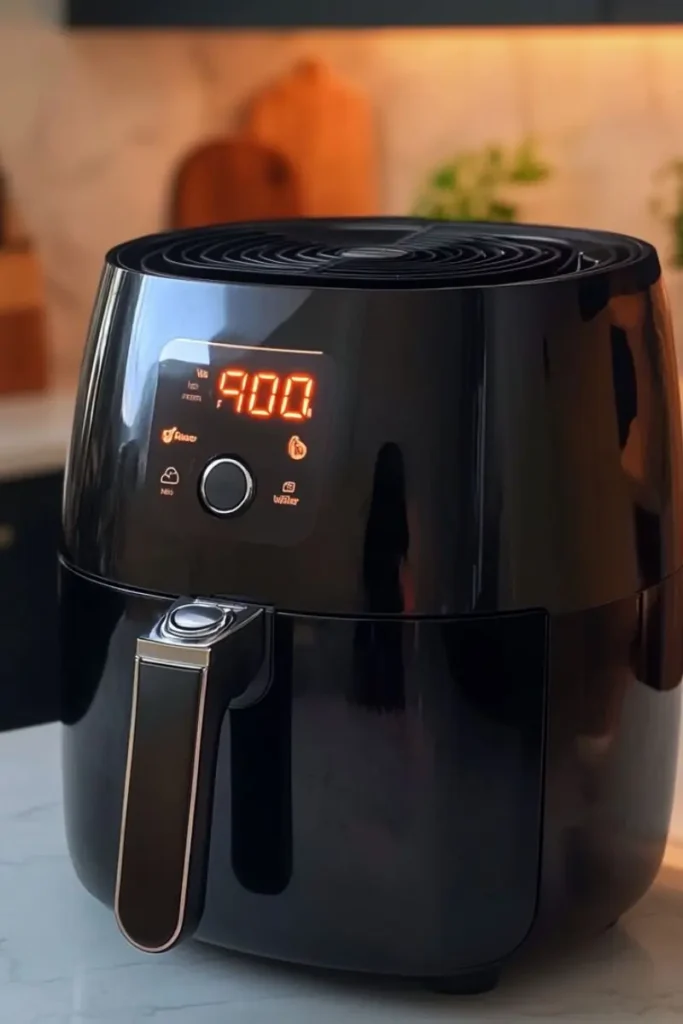 Chicken Wings Air Fryer Recipe 8 air fryer preheating at 400°F before cooking chicken wings