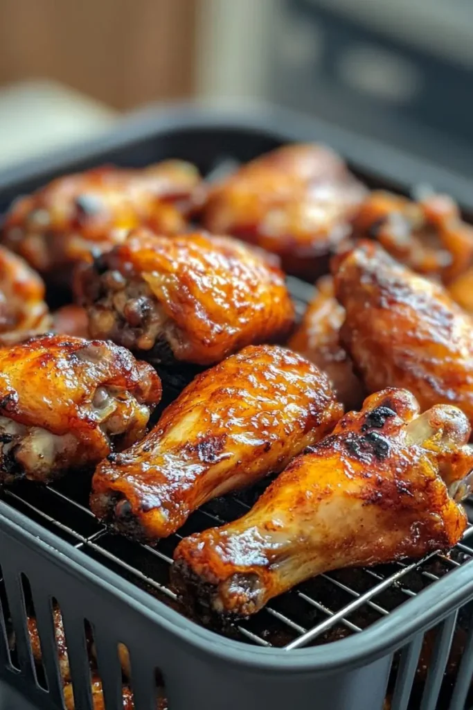 Chicken Wings Air Fryer Recipe 11 golden crispy air fryer chicken wings finished cooking